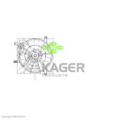 Вентилятор, охлаждение двигателя KAGER 32-2344