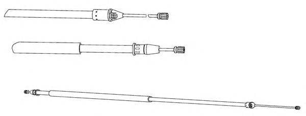 Трос, стояночная тормозная система KAWE RT02298
