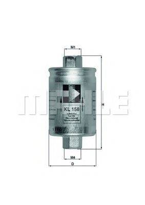 Топливный фильтр MAHLE ORIGINAL KL 158