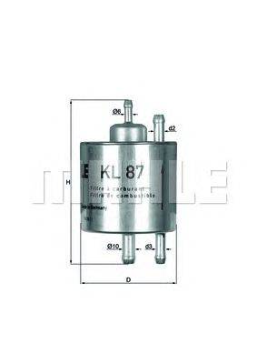 Топливный фильтр MAHLE ORIGINAL KL87