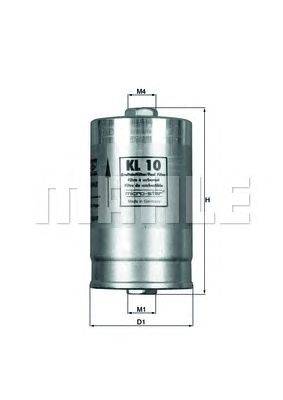 Топливный фильтр MAHLE ORIGINAL KL10