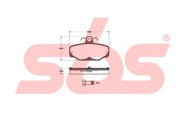 Комплект тормозных колодок, дисковый тормоз sbs 1501222517