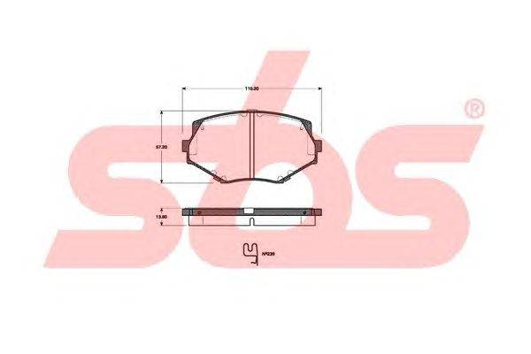 Комплект тормозных колодок, дисковый тормоз sbs 1501223234