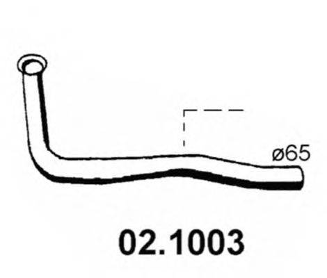 Труба выхлопного газа ASSO 02.1003