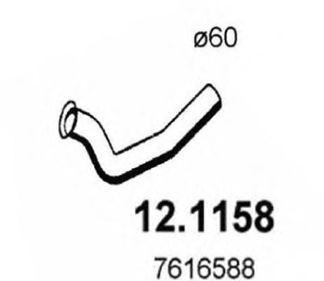 Труба выхлопного газа ASSO 121158