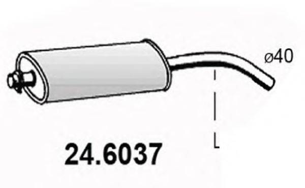 Средний глушитель выхлопных газов ASSO 24.6037