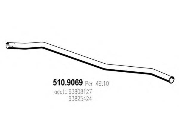 Труба выхлопного газа ASSO 510.9069