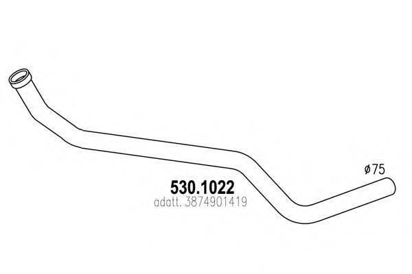 Труба выхлопного газа ASSO 530.1022