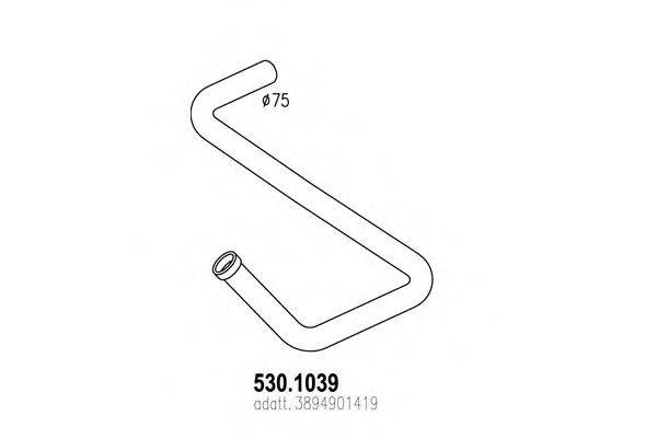 Труба выхлопного газа ASSO 530.1039