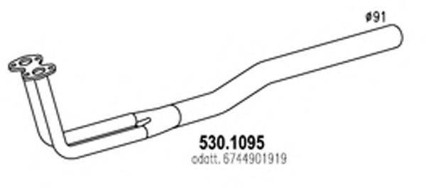 Труба выхлопного газа ASSO 530.1095