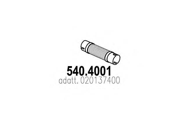 Гофрированная труба, выхлопная система ASSO 540.4001