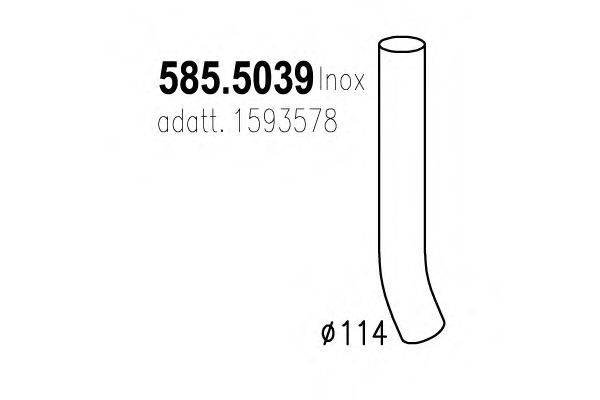 Труба выхлопного газа DINEX 80634