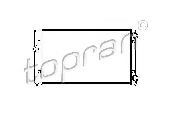 Радиатор, охлаждение двигателя TOPRAN 103005