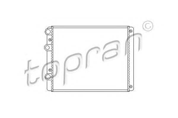 Радиатор, охлаждение двигателя TOPRAN 109 777