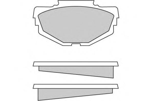 Комплект тормозных колодок, дисковый тормоз E.T.F. 12-0040