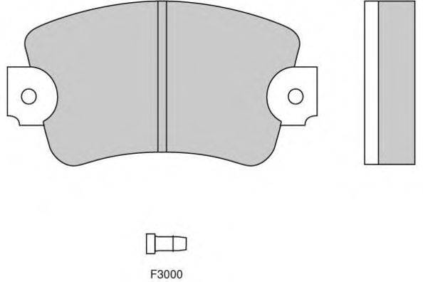 Комплект тормозных колодок, дисковый тормоз E.T.F. 20489