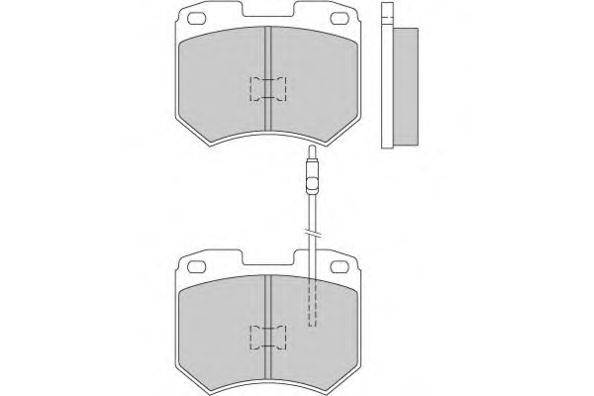 Комплект тормозных колодок, дисковый тормоз E.T.F. 12-0141