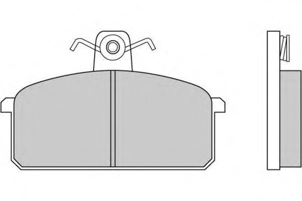 Комплект тормозных колодок, дисковый тормоз E.T.F. 21418