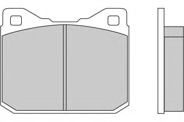 Комплект тормозных колодок, дисковый тормоз E.T.F. 12-0197