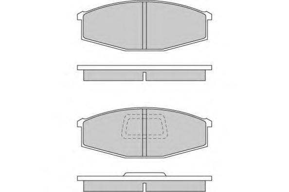 Комплект тормозных колодок, дисковый тормоз E.T.F. 12-0235