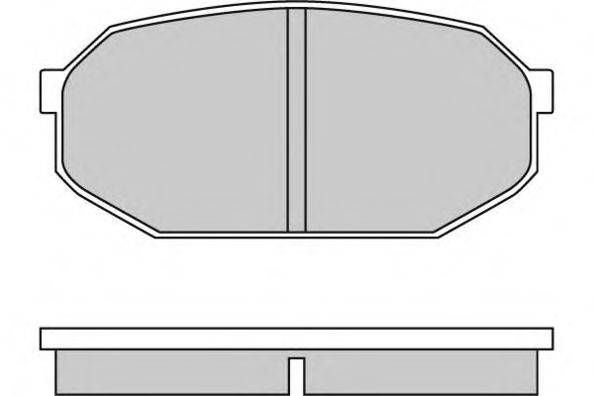 Комплект тормозных колодок, дисковый тормоз E.T.F. 12-0249