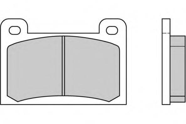 Комплект тормозных колодок, дисковый тормоз E.T.F. 12-0354