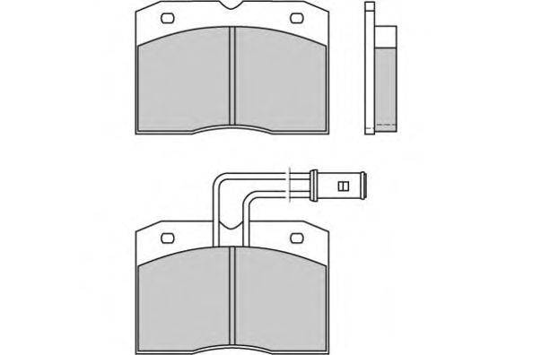 Комплект тормозных колодок, дисковый тормоз E.T.F. 12-0363