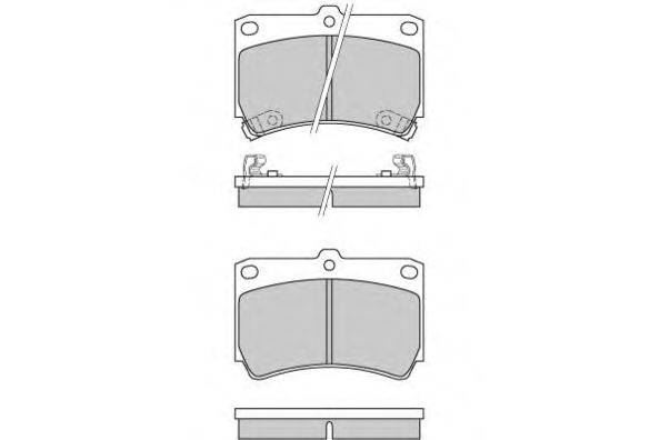 Комплект тормозных колодок, дисковый тормоз E.T.F. 12-0489