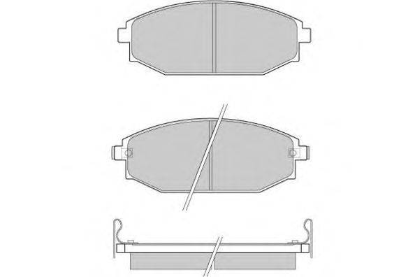 Комплект тормозных колодок, дисковый тормоз E.T.F. 23518