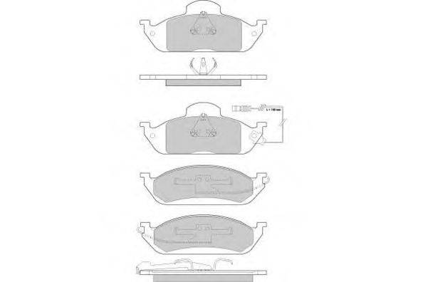 Комплект тормозных колодок, дисковый тормоз E.T.F. 12-0897