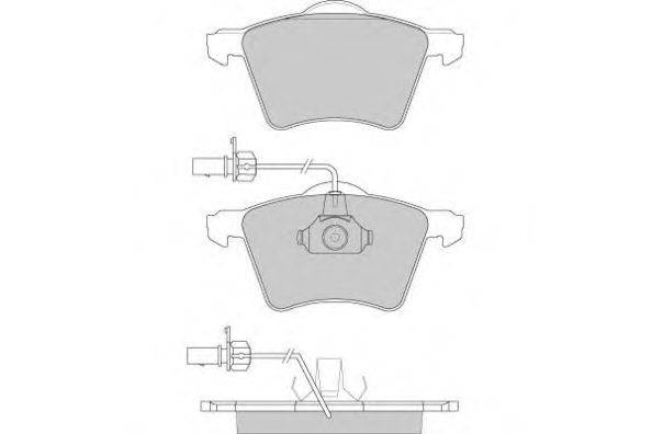 Комплект тормозных колодок, дисковый тормоз E.T.F. 23418