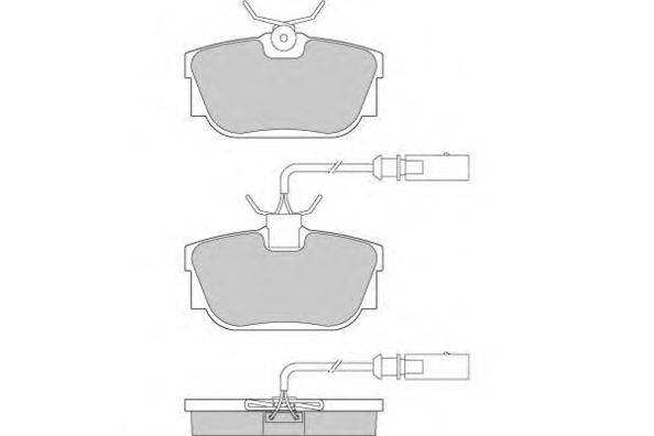 Комплект тормозных колодок, дисковый тормоз E.T.F. 12-0957