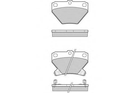 Комплект тормозных колодок, дисковый тормоз E.T.F. 12-1061