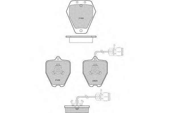 Комплект тормозных колодок, дисковый тормоз E.T.F. 21452