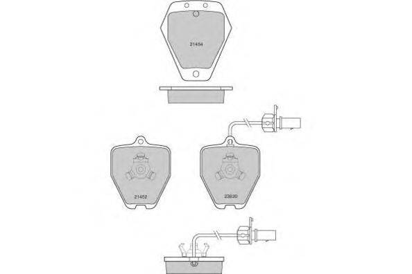 Комплект тормозных колодок, дисковый тормоз E.T.F. 12-1119