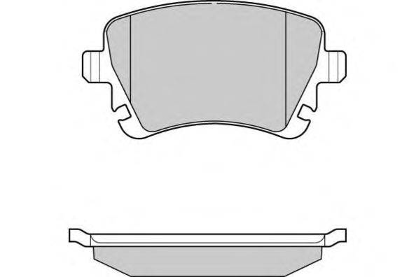 Комплект тормозных колодок, дисковый тормоз E.T.F. 121130