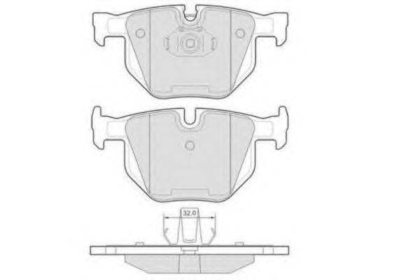Комплект тормозных колодок, дисковый тормоз E.T.F. 12-1509