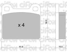 Комплект тормозных колодок, дисковый тормоз CIFAM 822-003-4
