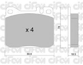 Комплект тормозных колодок, дисковый тормоз CIFAM 822-011-2