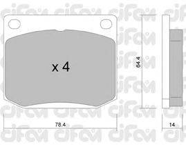 Комплект тормозных колодок, дисковый тормоз CIFAM 822-018-1