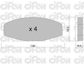 Комплект тормозных колодок, дисковый тормоз CIFAM 822-110-0