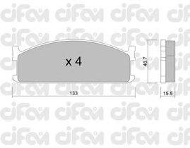 Комплект тормозных колодок, дисковый тормоз CIFAM 822-265-0
