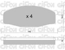 Комплект тормозных колодок, дисковый тормоз CIFAM 822-497-0