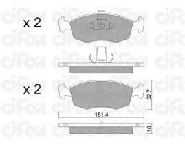 Комплект тормозных колодок, дисковый тормоз CIFAM 822-274-3