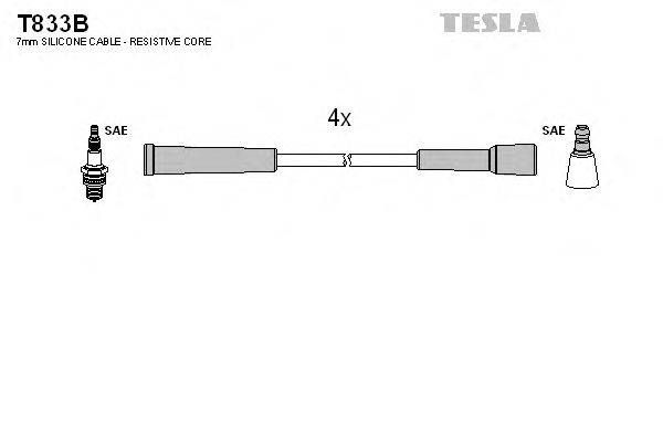 Комплект проводов зажигания TESLA T833B