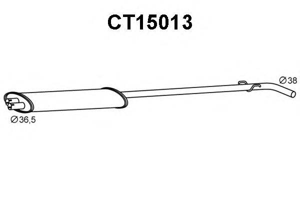 Средний глушитель выхлопных газов VENEPORTE CT15013