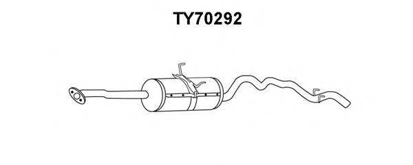 Глушитель выхлопных газов конечный VENEPORTE TY70292