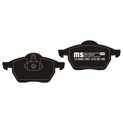 Комплект тормозных колодок, дисковый тормоз MASTER-SPORT 13-0460-7081-2N-SET-MS