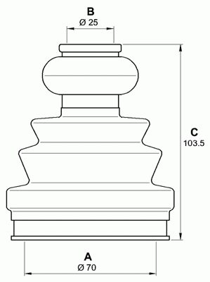 Комплект пылника, приводной вал OPEN PARTS SJK7214.00