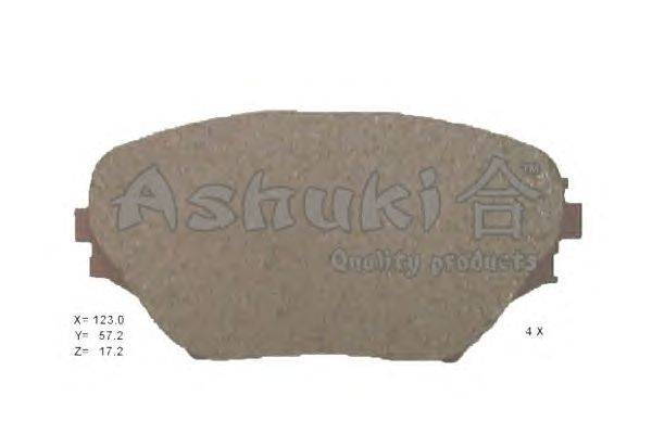 Комплект тормозных колодок, дисковый тормоз ASHUKI 1080-5902
